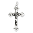 Sterling Silver Antiqued INRI Crucifix Pendant