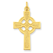 Sterling Silver 24K Gold Plated Celtic Cross Pendant