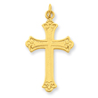Sterling Silver 24K Gold Plated Cross Pendant