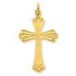 Sterling Silver 24K Gold Plated Cross Pendant