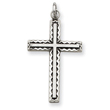 Sterling Silver Antiqued Cross Charm
