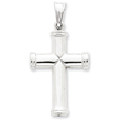 Sterling Silver Hollow Reversible Cross Pendant
