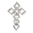 Sterling Silver Cubic Zirconia Cross Slide