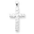 Sterling Silver Cubic Zirconia Latin Cross Pendant