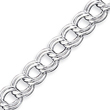 Sterling Silver Double Link Charm Bracelet