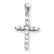 Sterling Silver Cubic Zirconia Cross Pendant
