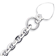 Silver Engraveable Heart Disc On Fancy Link Toggle Bracelet