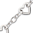 Sterling Silver Heart And Circle Link Bracelet