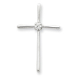 Sterling Silver Cubic Zirconia Cross Pendant