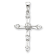 Sterling Silver Cubic Zirconia Cross Pendant