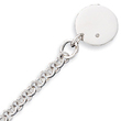 Sterling Silver .04ct Diamond Disc Bracelet