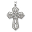 Sterling Silver Cubic Zirconia Passion Cross Pendant