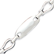 Sterling Silver Fancy Link ID Bracelet