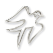 Sterling Silver Cubic Zirconia Dove Pendant