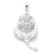Sterling Silver Rose Pendant