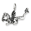Sterling Silver Antiqued Dragon Charm