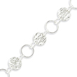 Sterling Silver Fancy Circle Bracelet