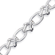 Sterling Silver 7.75inch Polished Fancy Link Bracelet