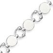Sterling Silver 7.5inch Polished Fancy Circular Link Bracelet