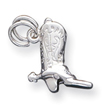 Sterling Silver Cowboy Boot Charm