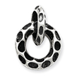 Sterling Silver Antiqued Circle Pendant