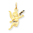 14K Gold Diamond-Cut Angel Charm