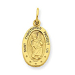 14K Gold Saint Christopher Medal Charm