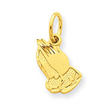 14K Gold Praying Hands Charm