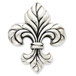 Sterling Silver Antiqued Fluer De Lis Pendant