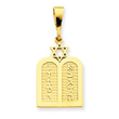 14k Polished Torah with Star of David Charm