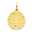 14K Gold Confirmation With Dove Medal Charm