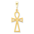 14K Gold Ankh Cross Charm