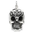 Sterling Silver Antiqued Skull Pendent