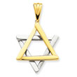 14K Two-Tone Gold Fancy Star of David Pendant