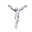 14K  White Gold Jesus Charm