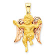 14K Two-Tone Gold Angel Pendant
