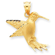 14K Gold Hummingbird Charm