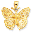 14K Gold Butterfly Charm