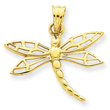 14K Gold Dragonfly Charm