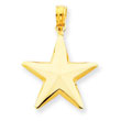 14K Gold  Polished 3-D Star Pendant