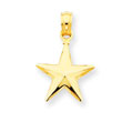 14K Gold Small Polished 3-D Star Charm