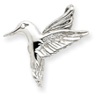 14K White Gold Hummingbird Slide