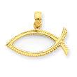 14K Gold Ichthus Fish Pendant