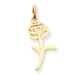 14K Gold Rose Charm