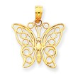 14K Cut-out Butterfly Large Pendant