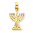 14K Gold Menorah Pendant
