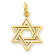 14K Gold Jewish Star Charm