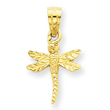 14K Gold Dragonfly Charm