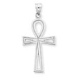 14K White Gold Ankh Cross Pendant