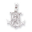 14K White Gold Mariners Cross Pendant